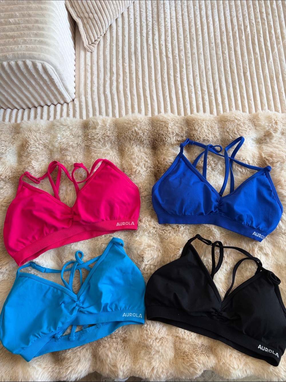 Aurola sports bra bundle strappy back size medium